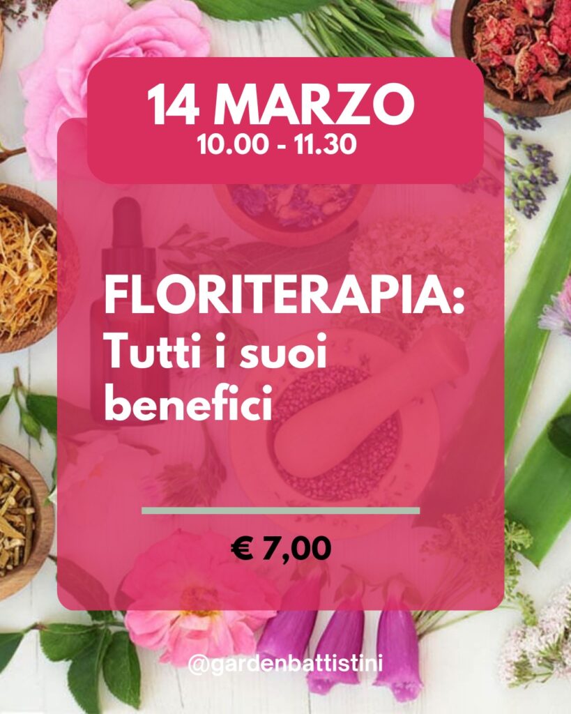 La floriterapia e i suoi benefici: incontro al Garden Battistini, Cesena